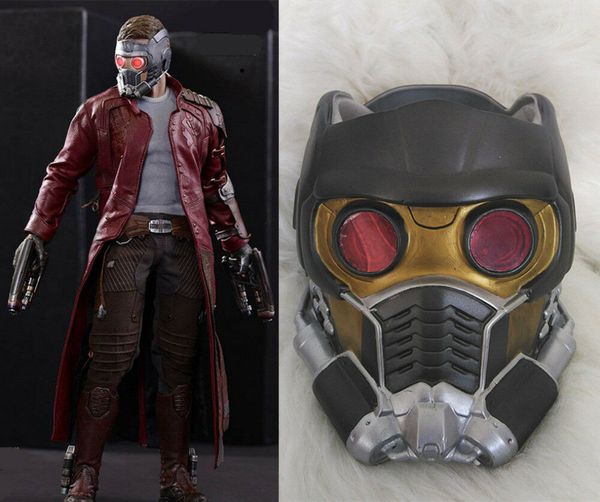 

cos guardians of the galaxy helmet cosplay peter quill helmet latex star- lord helmet halloween party mask adults