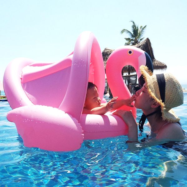 

inflatable flamingo pool float circle mattress swimming swan swim ring seat boat raft summer water fun pool toys