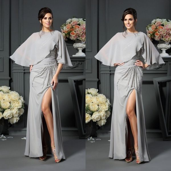 

2019 модные платья для матери невесты с запахом без бретелек секси с высоким вырезом и шифоновым платьем длиной до пола, свадебное платье дл, Black;red