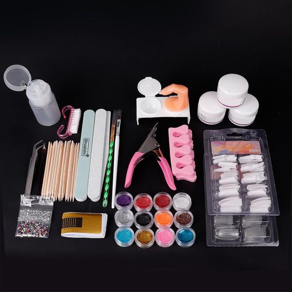 

nail art kits kit manicure set glitter powder decoration acrylic pen brush tool for beginners tools