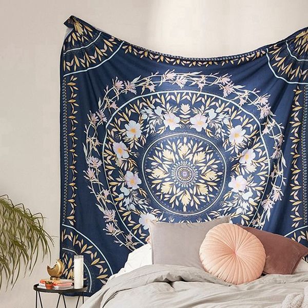 

bohemian floral tapestry wall hanging mandala tapestry wall hangings decor for living room bedroom decor #2