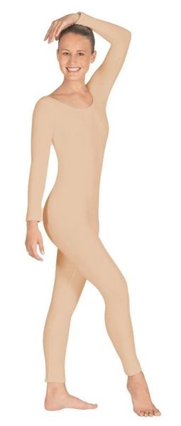 

spandex skin colored long sleeve unitard women dance flesh one piece footless yoga jersey dancewear for adult, Black;red
