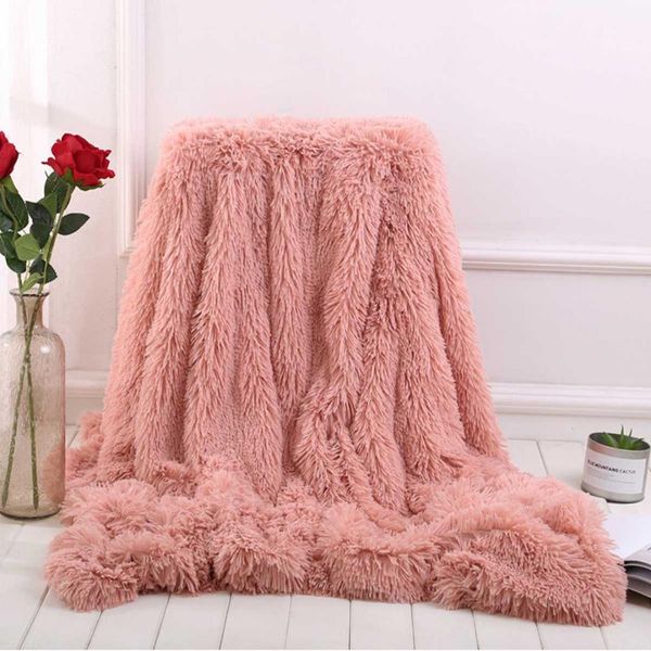 

large sofa bed blanket cover for kids baby bath towel soft warm fur shaggy fluffy throw plush blanket home winter warmer