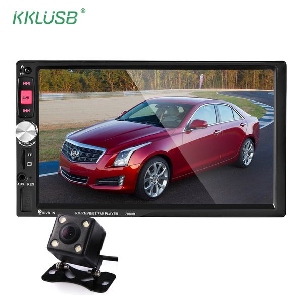 

7080b car radio 2 din in dash 7 inch touch screen auto audio player mp4 mp5 bluetooth usb sd mp3 rear view camera autoradio 2din