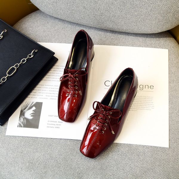 

mljuese 2020 women pumps cow leather rome style autumn spring wine red lace up square toe high heels party dress wedding, Black