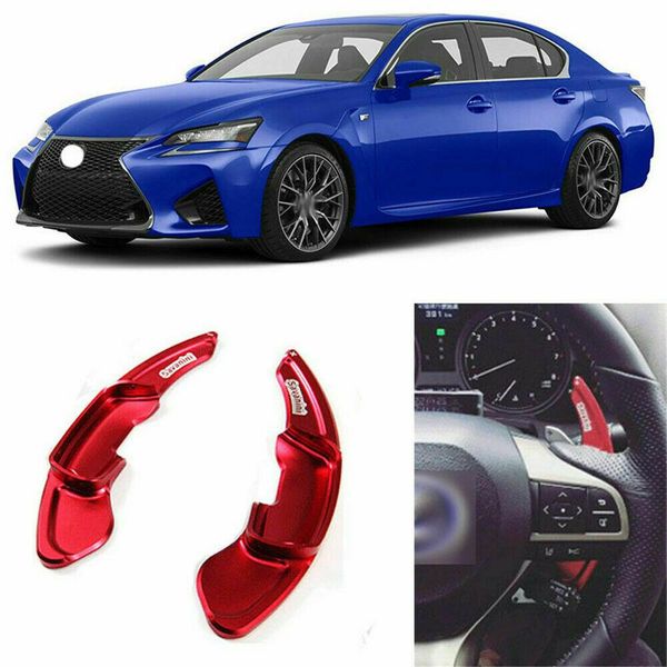 

2pcs aluminum steering wheel dsg paddle shifter extension for lexus gs 2012-2016