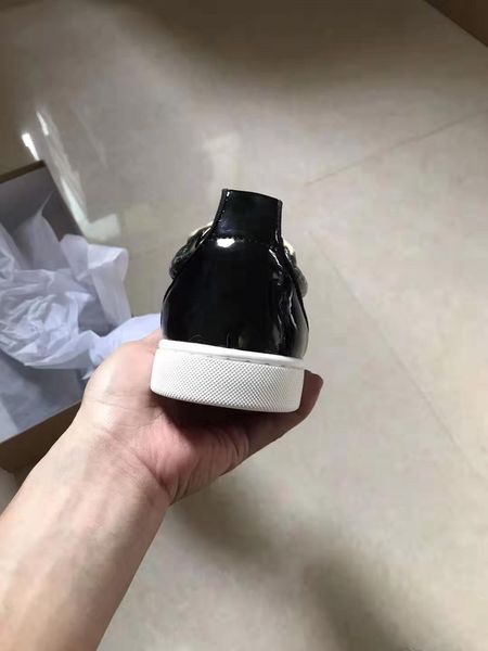 

red bottom sneakers man woman fashion designer low green rive holothurian party shoes with box l24, Black