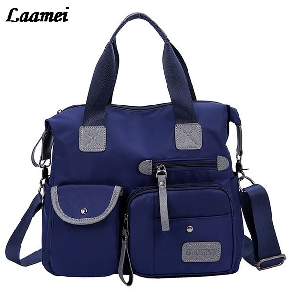 

laamei women's multi-pockets shoulder bag new fashion portable outdoor travel zipper multi-functions large capacity handbags
