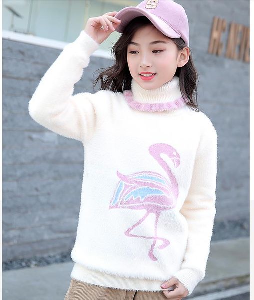 

girl's sweater with velvet and thickening, Blue