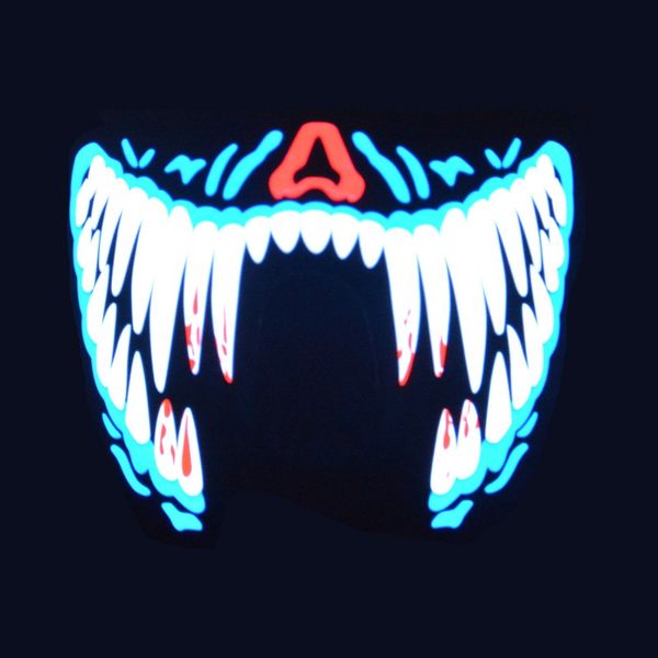 

led music mask interesting sound & voice-activated breathable light weight music party masks new