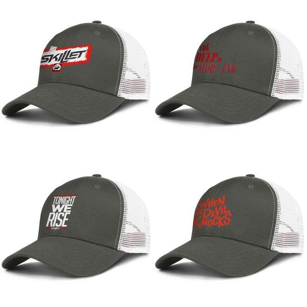

skillet rise for men and women adjustable trucker meshcap golf blank custom classic baseballhats unleashed tonight we rock music band, Blue;gray