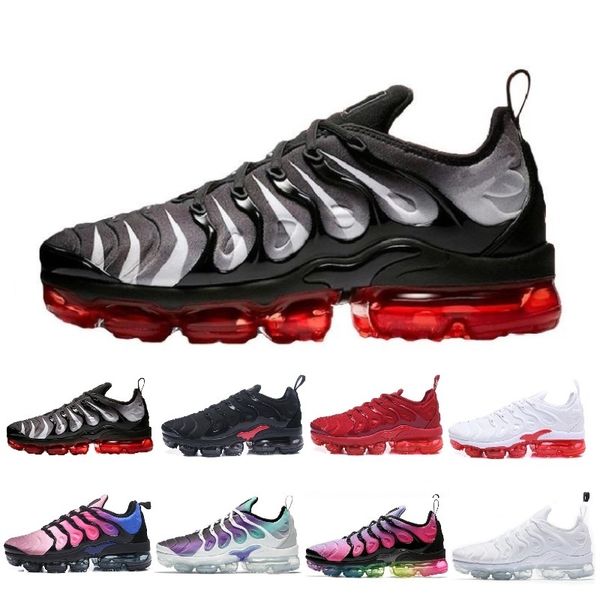 

размер сша 13 новый 2019 геометрический активный фуксия черный tn плюс кроссовки для мужчин женщин сетки печати лимон лайм шмель спортивные