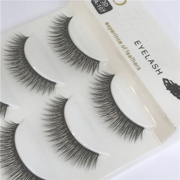 

new 5 pairs natural false eyelashes thick 3d mink lashes long black soft mink eyelashes makeup eyelash extension faux lashes-107
