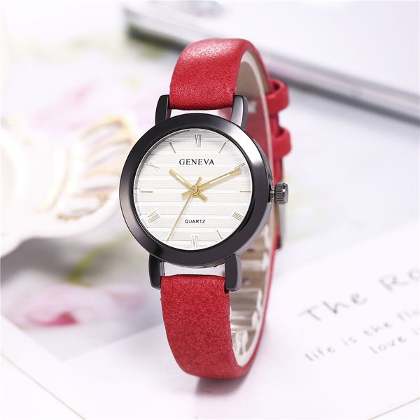 

2019 brand ladies bracelet watches fashion style women watch band leather analog quartz wrist watch#yy clock, Slivery;brown