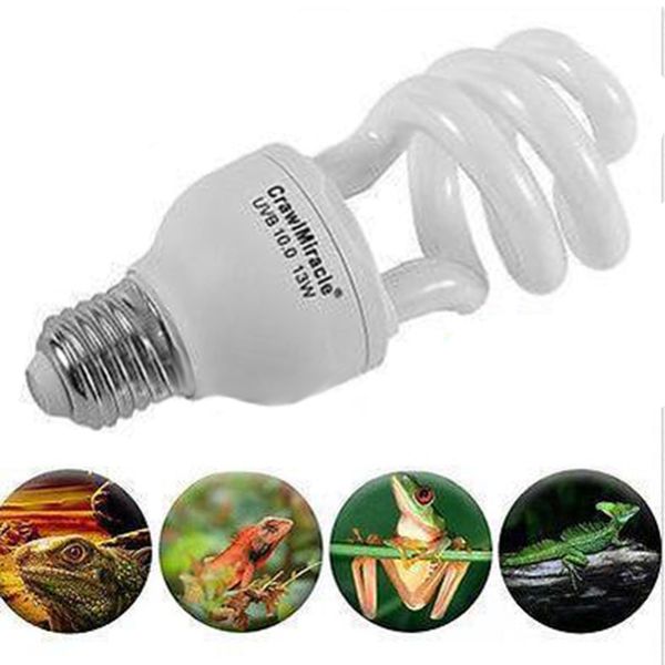 

13w uvb 5.0/10.0 reptile lamp bulb heat lamp e27 fluorescent desert terrarium reptile lamp bulb for turtle lizard snake