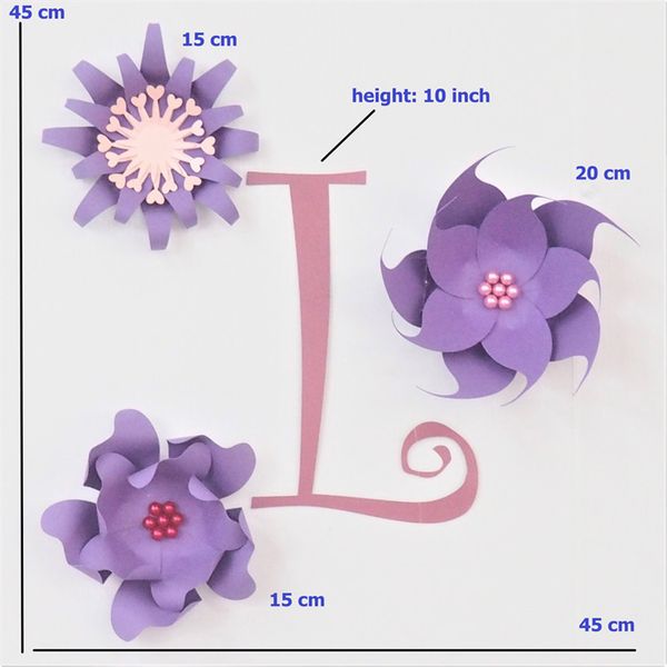 

handmade fleur diy paper flowers set letter kit nursery wall decoration baby shower backdrop girls nursery wall flower decor