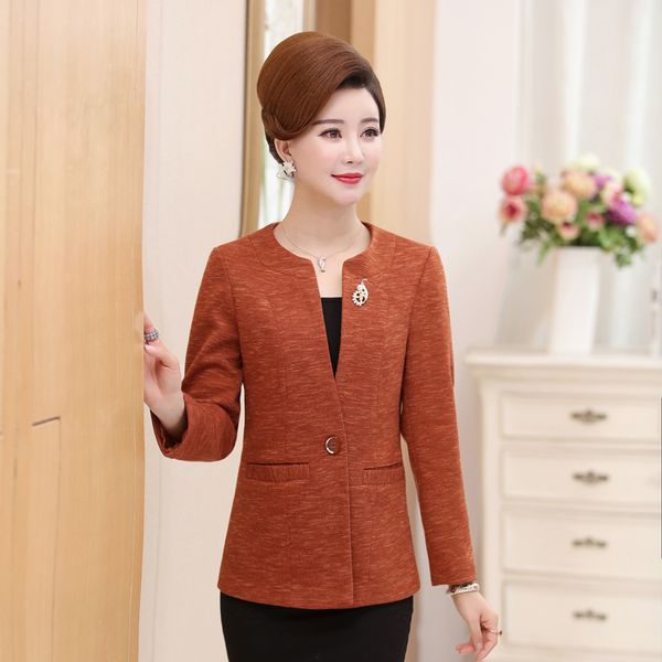 

2018 spring autumn new middle-aged women jacket coat fashion women suits & blazers slim blazer t14, White;black