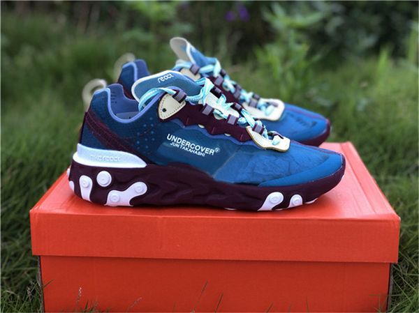 

2018 Best Undercover X React Element 87 Black White AQ1090-100,AQ1090-001 Men Women Running Shoes Authentic Sneakers With Box