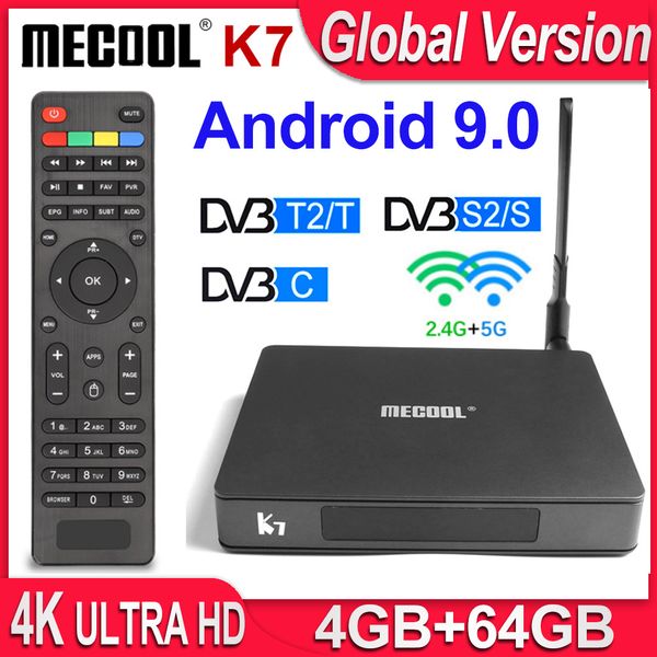 

mecool k7 receptor пђниковй ѬеивеѬ dvb-t2 dvb-s2 dvb-c 4k tv box android 9.0 4gb 64gb amlogic s905x2 2.4g / 5g dual wifi usb3.0