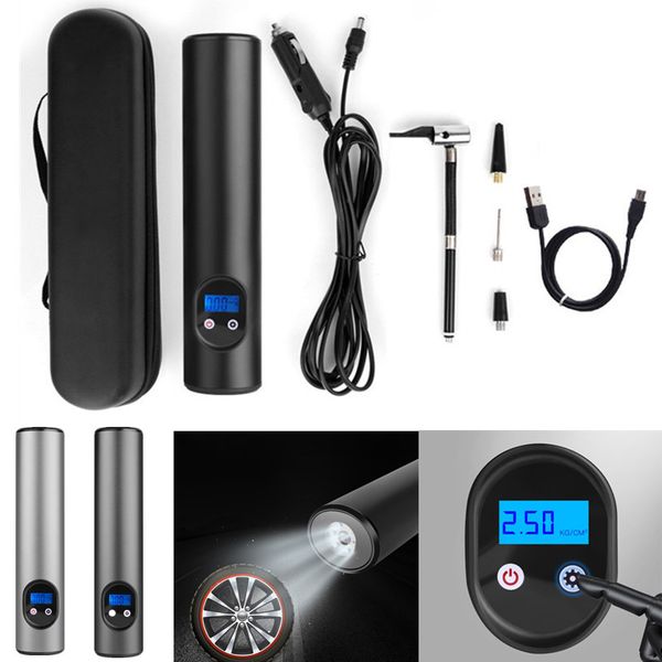 

portable wireless air car tire electric inflator rechargeable air pump auto car inflatable electric pump 12v mini compressor