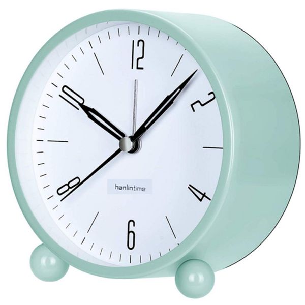 

alarm clock, analog alarm clock no ticking with snooze for heavy sleepers, battery operated and light function, super silent ala