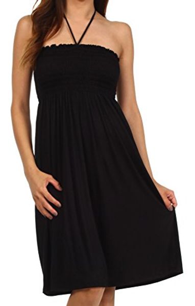 

sakkas everyday essentials string halter dress, Black;gray