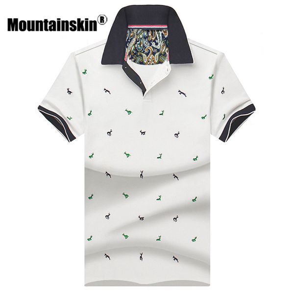 

Mountainskin Designer Men 'S Polo Shirts Cotton Print Short Sleeve Camisas Polos Men Tops Summer Male Polo Shirt 3xl Eda343