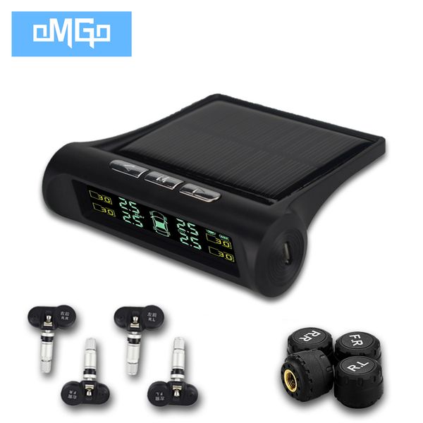 

auto car tire pressure monitoring system tpms lcd display 4 external sensors auto alarm system solar energy diagnostic tool