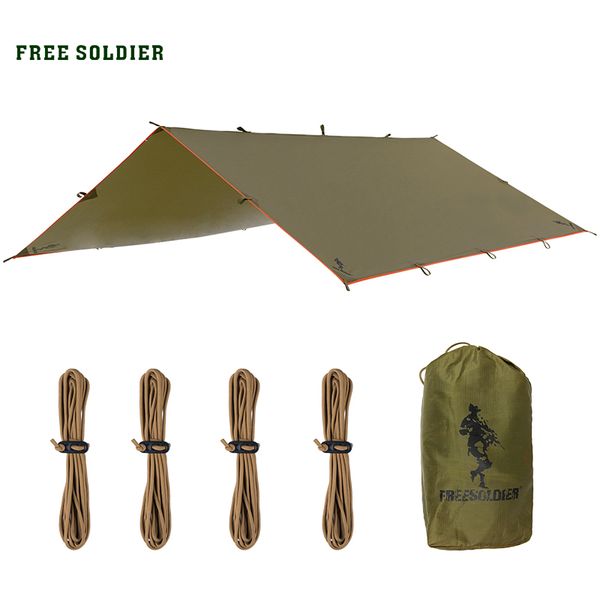 

soldier outdoor camping traveling survivor awning multi-function mat folding pu waterproof portable tent awning