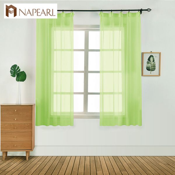 

napearl voile solid short tulle curtains transparent rainbow drops for kitchen fabric bedroom elegant panel all match curtains