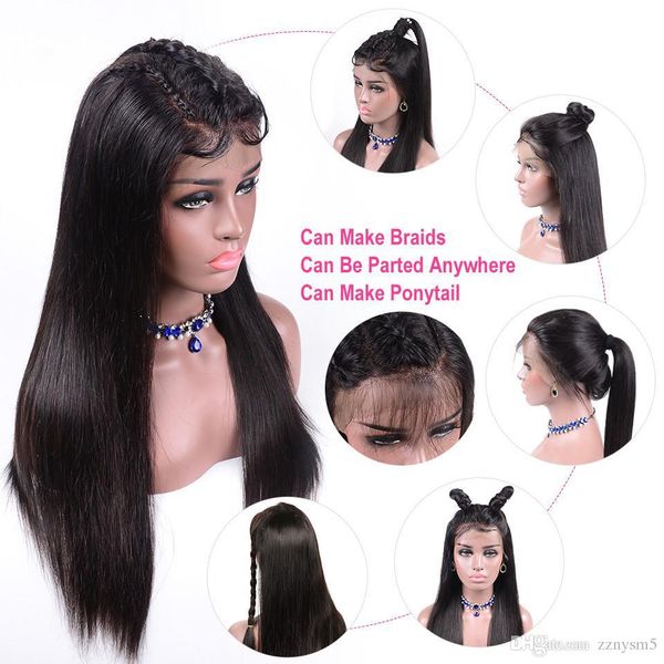 

hair straight lace front wig brazilian remy human hair pre plucked wigs for black women lace front human hair wigs