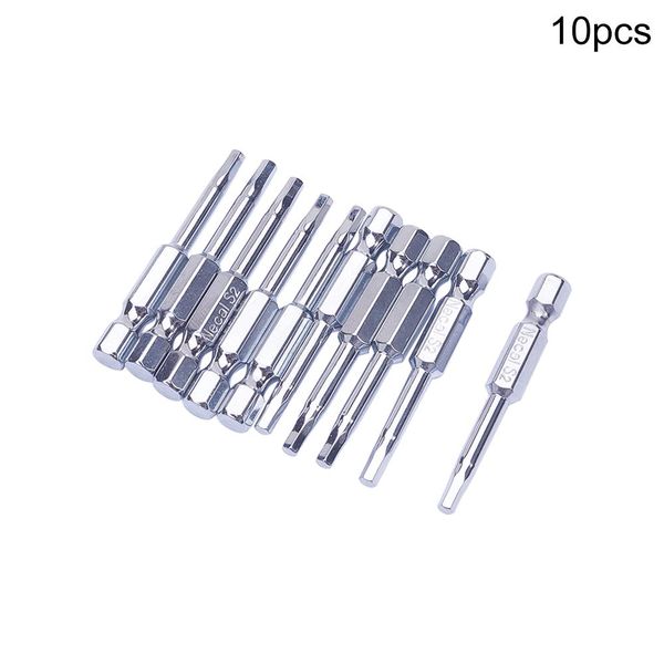 

utoolmart 10pcs 1/4" hexagon screwdriver bit hex shank hexagonal tip s2 steel magnetic screw driver bits 50mm for power tool