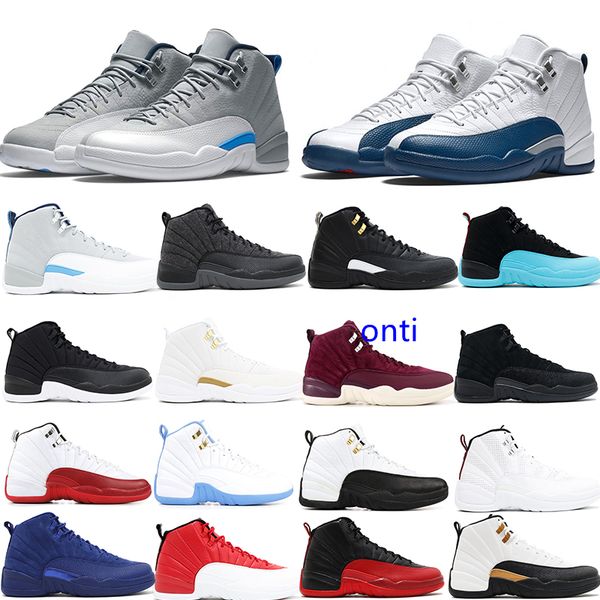 

jumpman 12 basketball shoes designer sports cny gym red michigan college navy running shoes for men women sneakers shoe, Black