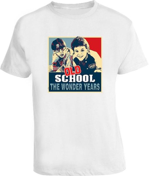 

старая школьная винтажная футболка hope the wonder years, White;black