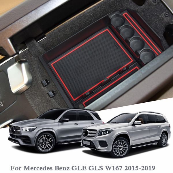 

for gle gls w167 2015-2019 lhd car styling car center console armrest storage box cover interior accessories