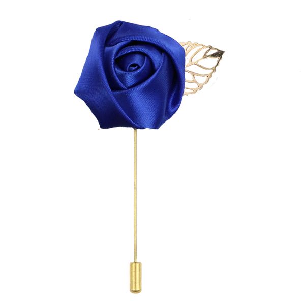 

elegant blue lapel rose, boutonniere hand stick pin brooch corsage, Gray