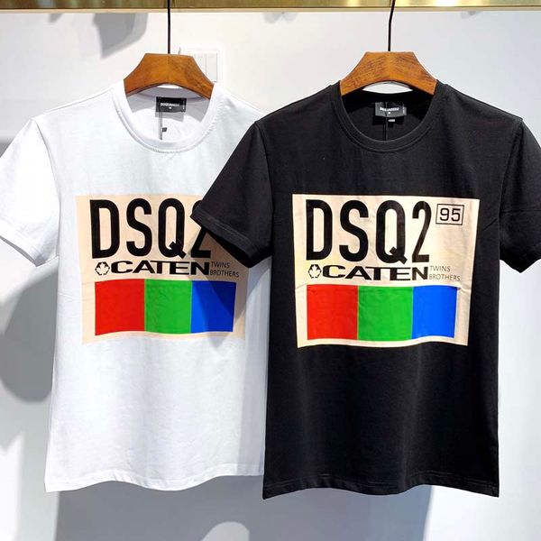 

2020europe and america men's t-shirt casual o-neck printing men's t-shirt fashion brand shortsleeve tshirt size -xxl 3fd, White;black