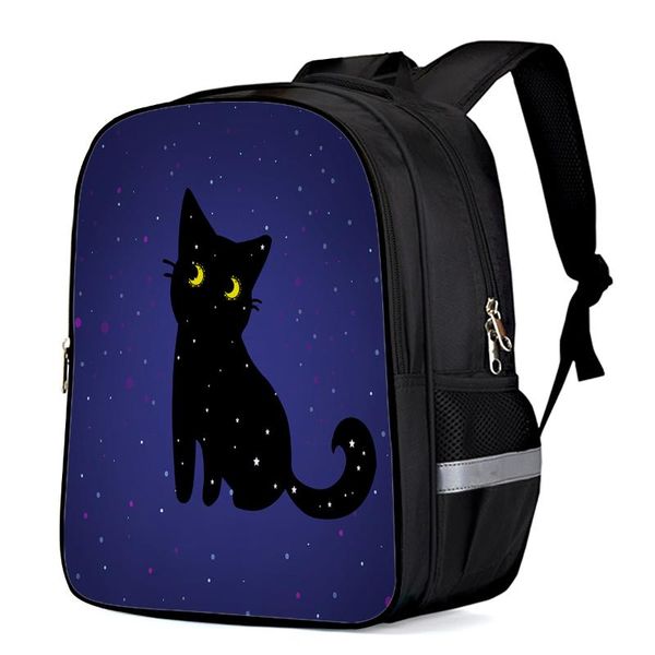 

мультфильм светящиеся black cat звездное небо ноутбука рюкзаки мешок школы для детей книга сумка спортивные сумки бутылки боковые карманы