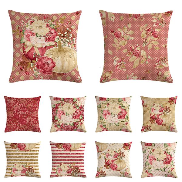 

new arrive flowers and pumpkin cushion cover decorative sofa throw pillow car chair home decor pillow case almofadas zy907