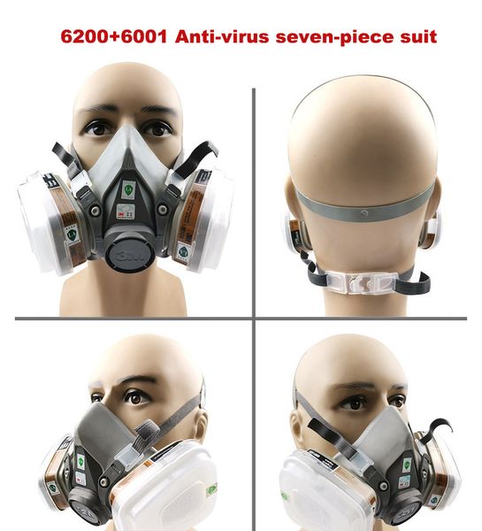 

3m 6200 gas mask formaldehyde organic gas chemical resistant paint 3m gas mask industrial labor insurance masks fire protection