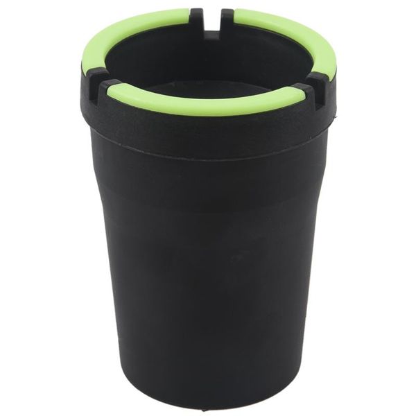 

stub out glow in the dark cup-style self-extinguishing cigarette ashtray - black