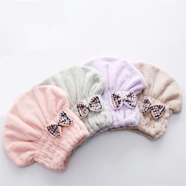 

завод оптовой коралловые бархат сухие волосы полотенцем, абсорбент быстрое высыхание шапочка для душа, оголовье, утолщение