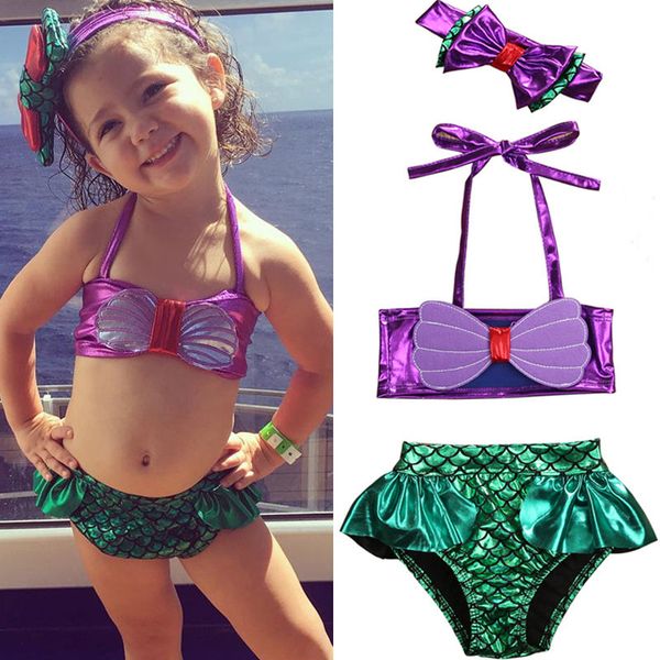 

2017 toddler kids baby girls mermaid swimsuit swimwear bathing suit tankini bikini set swimsuit children girls beautiful bikinis