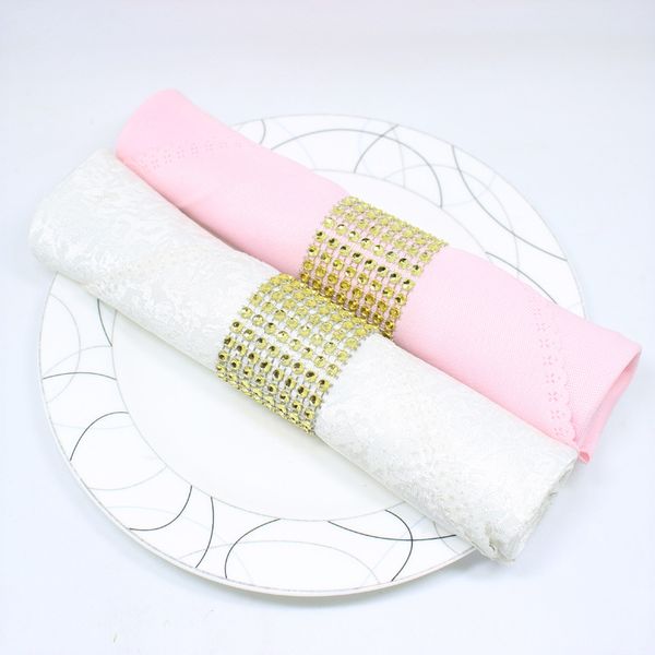 

wholesale napkin rings l chair sash diamond mesh wrap napkin buckle for wedding reception party table decorations supplies dbc dh0593