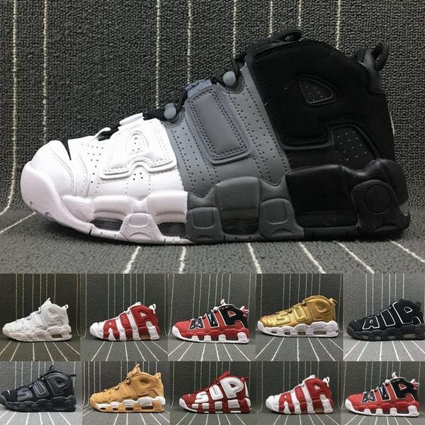 

96 qs olympic varsity maroon more mens basketball shoes 3m scottie pippen air uptempo chicago tri-color unc trainers sports sneakers, White;red