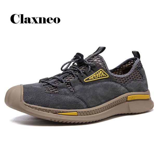 

mans casual shoes 2020 summer autumn fashion men's shoe walking footwear breathable gray male sneakers soft claxneo new, Black