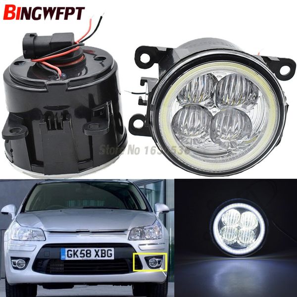 

2x super bright angel eyes white blue led fog lamps fog light for c3 c4 c5 c6 c-crosser jumpy xsara picasso 2004-2012