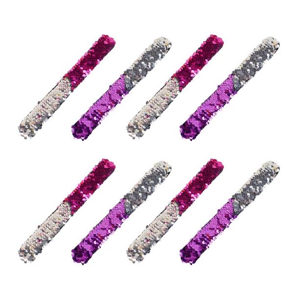 

24pc double colors party wrist strap portative durable sequin slap bracelets for decor party favors, Golden;silver