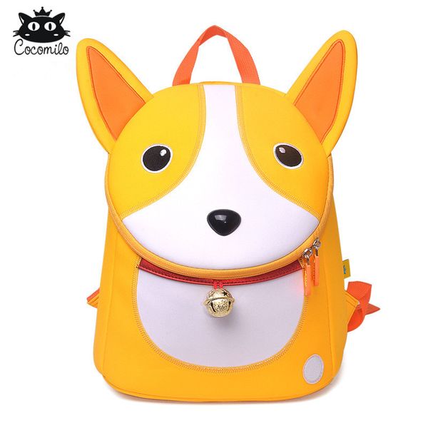 

cocomilo kindergarten kids fashion 3d cute animal backpack 2-5 years girls cartoon dog school bags for boys waterproof schoolbag