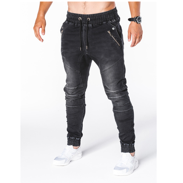

quality denim jeans vintage skinny jeans men casual denim pants stretch trousers autumn streetwear pencil pants, Blue